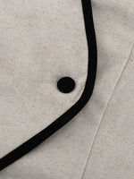 Contrast Trim Vest and Skirt Set