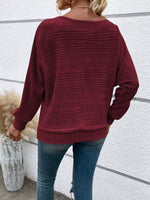 Relaxed Fit Ribbed Knit T-Shirt