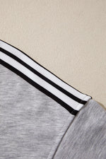 Striped Shoulder Relaxed Fit T-Shirt