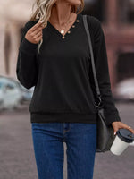 V-Neck Long Sleeve T-Shirt