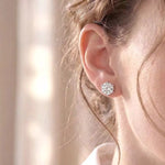 2 Carat 925 Sterling Silver Moissanite Stud Earrings