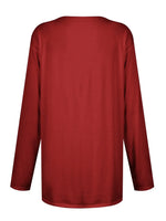 Full Size Pocketed Round Neck Long Sleeve T-Shirt