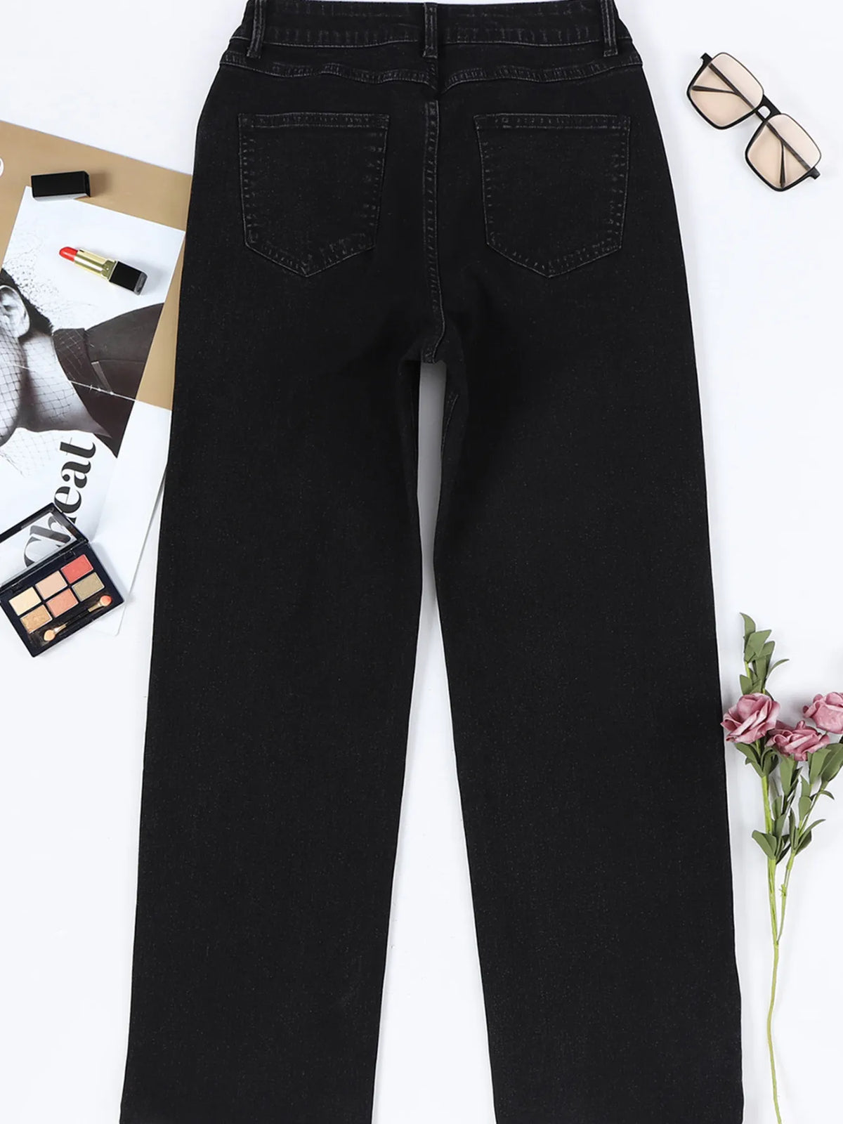 Wide Leg Jeans - Ladyez