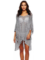 Crochet Knit V-Neck Cover-Up