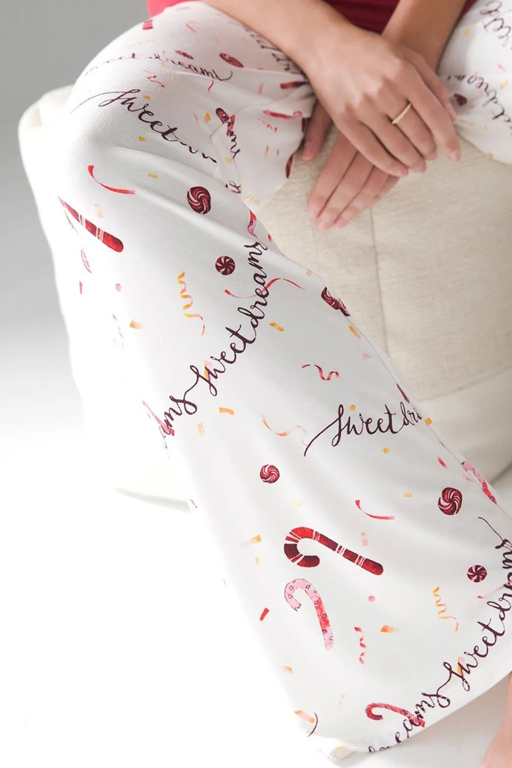 Round Neck Long Sleeve Top and Printed Pants Lounge Set - Ladyez