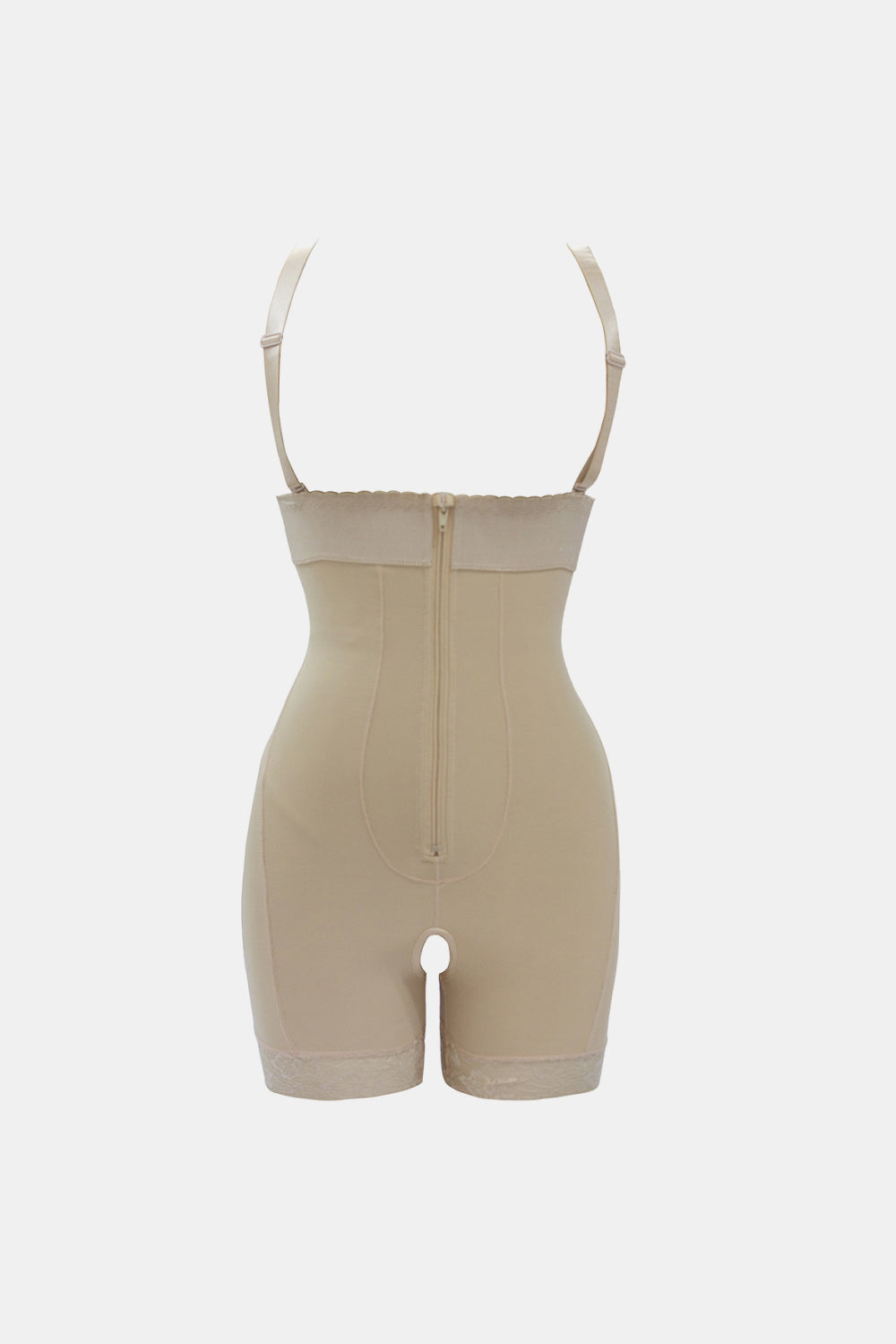 Full Size Zip Up Under-Bust Shaping Bodysuit - Ladyez