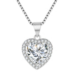 2 Carat Moissanite 925 Sterling Silver Heart Pendant Necklace