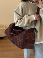 Vintage Plaid Pattern Travel Bag