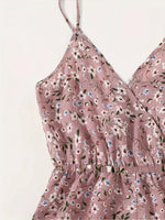 Floral Print Spaghetti Strap Romper
