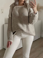 Contrast Trim Oversized Sweater