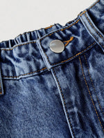 Embroidered Heart Wide-Leg Jeans