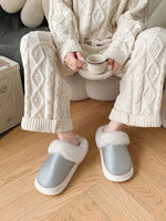 Faux Fur Lined Winter Slippers - Ladyez
