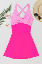 Crisscross V-Neck One-Piece Swimwear - Ladyez