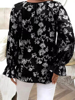 Floral Embroidered Long Sleeve Shirt