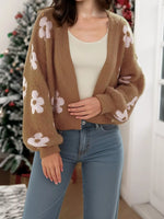 Floral Open Front Cardigan