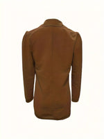 Texture Knit Double-Breasted Blazer