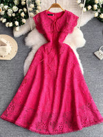 Lace Sleeveless A-Line Dress