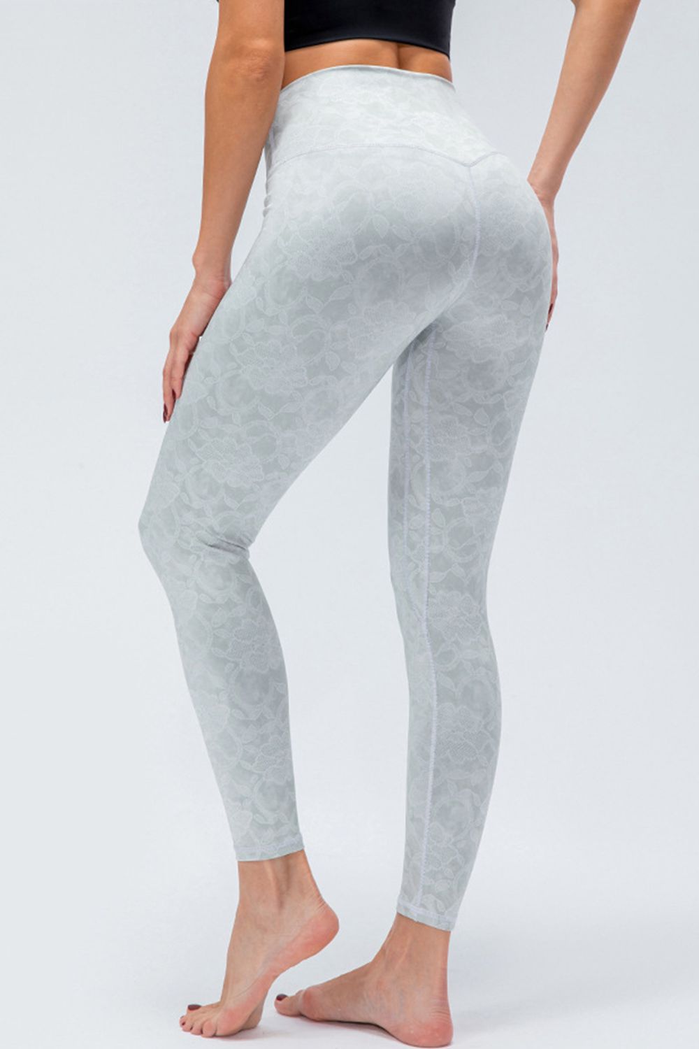 Wide Waistband Slim Fit Active Leggings - Ladyez