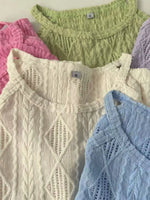 Textured Round Neck Tank - Ladyez
