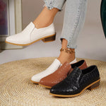 Point Toe Block Heels Loafers