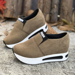 Round Toe Platform Slip-Ons
