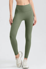 Wide Waistband Sport Leggings - Ladyez