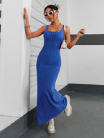 Ribbed Maxi Tank Dress - Ladyez