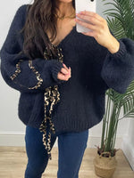 Tie Front Long Sleeve Sweater