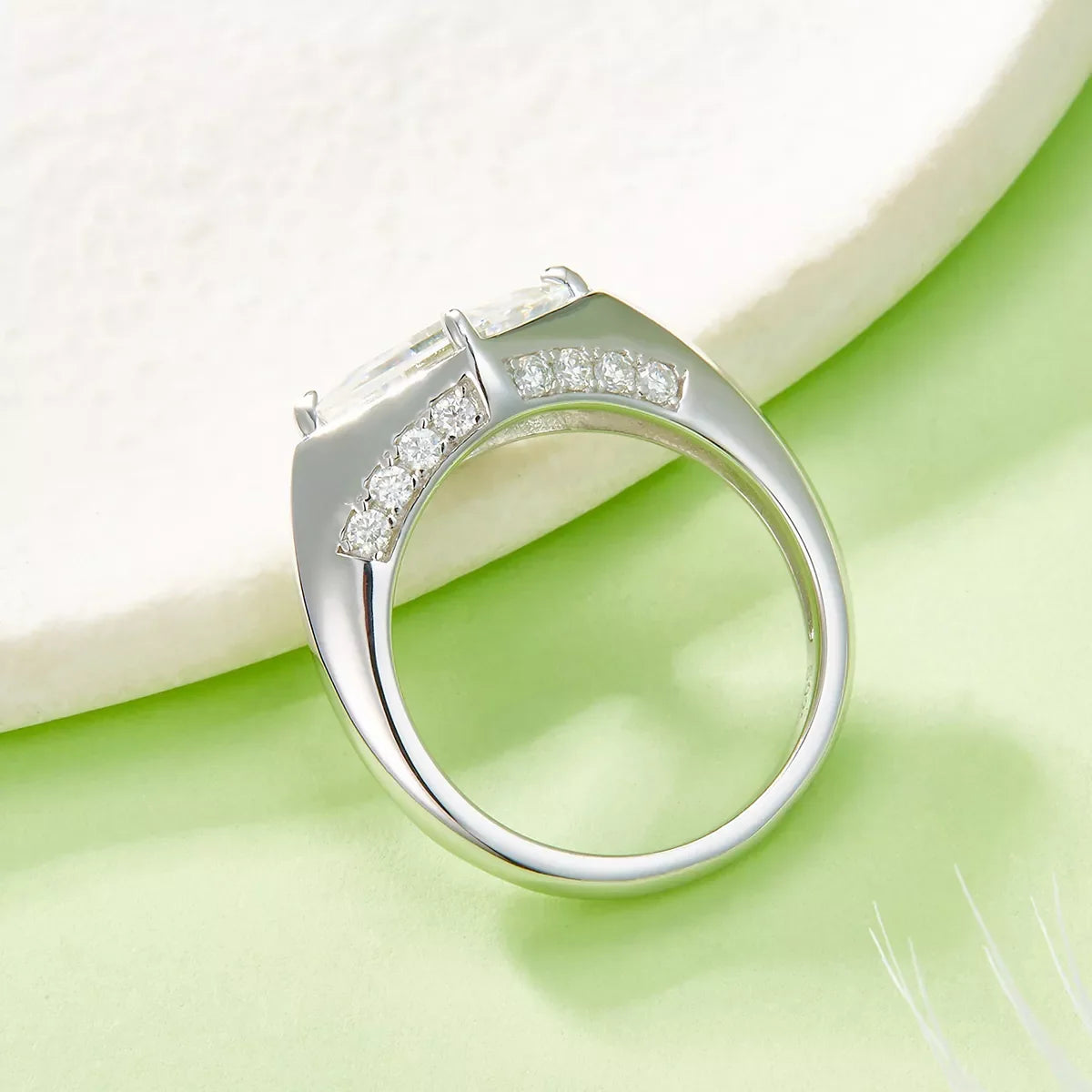 2 Carat Moissanite 925 Sterling Silver Ring