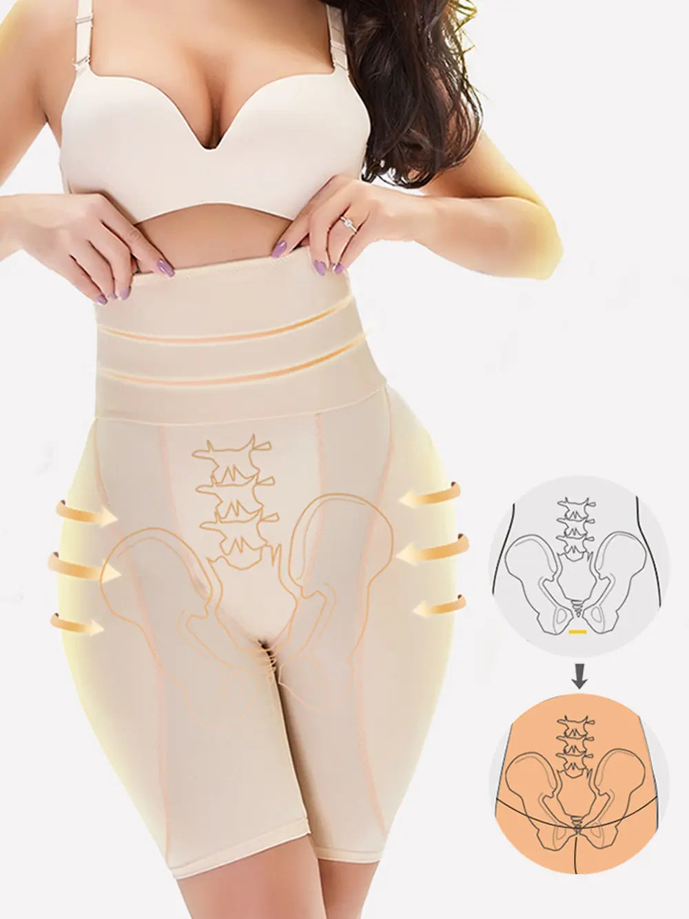 Full Size Hip Lifting Shaping Shorts - Ladyez