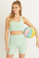 Love Tree High Waist Seam Detail Active Shorts - Ladyez