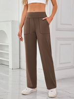 Lovelet High Waist Active Pants with Pockets - Ladyez