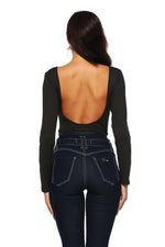 Button Detail Bodysuit - Ladyez