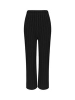Plus Size Ribbed Knit Button-Front Top and Pants Set