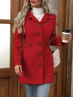 Button Up Long Sleeve Coat