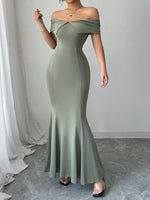 Off-Shoulder Mermaid Maxi Dress - Ladyez