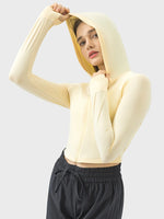 Millennia Zip Up Hooded Long Sleeve Active Outerwear - Ladyez