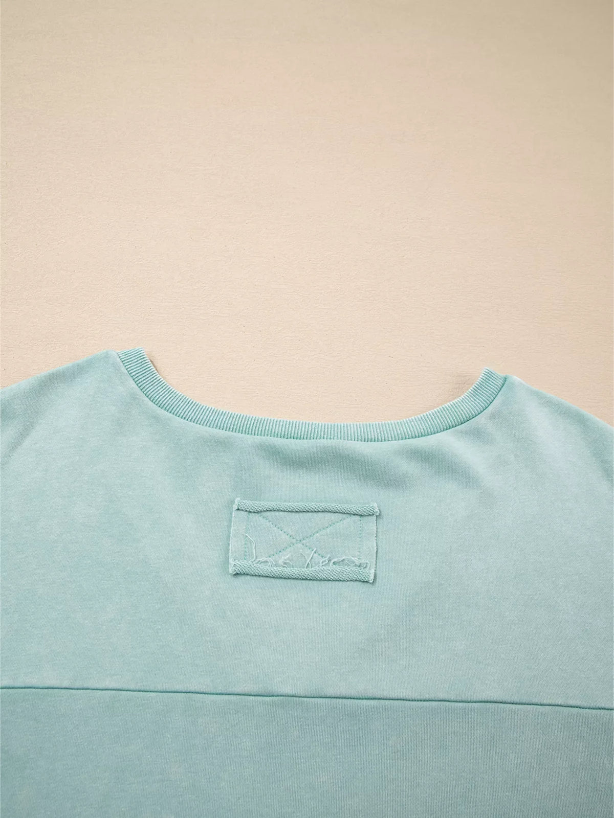 Mineral Wash Exposed Seam Buttoned V Neck Top