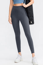 Slim Fit Wide Waistband Long Sports Pants - Ladyez
