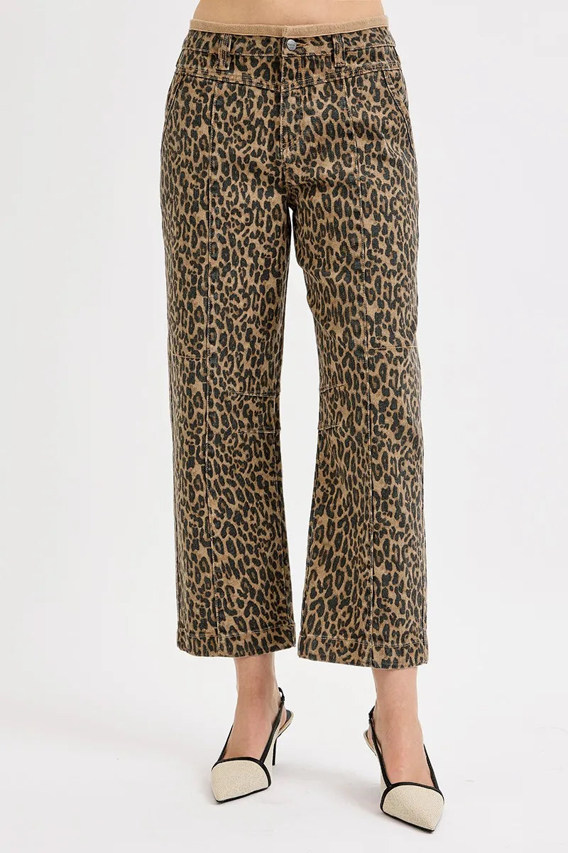 RISEN Full Size Mid Rise Crop Relaxed Jeans Plus Size - Ladyez