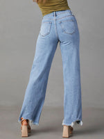 Raw Hem Loose Fit Jeans