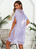Bohemian Crochet Trim Beach Cover Up Dress - Ladyez