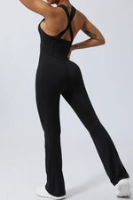 Crisscross Wide Strap Sleeveless Jumpsuit - Ladyez