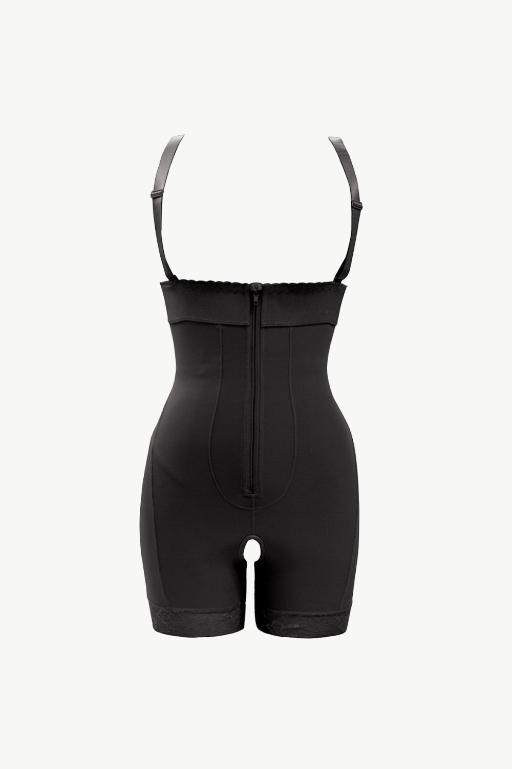 Full Size Zip Up Under-Bust Shaping Bodysuit - Ladyez