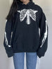 Drawstring Skeleton Long Sleeve Hoodie