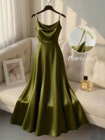 Pearl Strap Satin Cami Dress