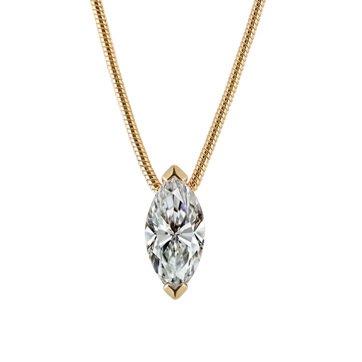 1 Carat Moissanite 925 Sterling Silver Necklace - Ladyez