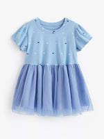 Children's Butterfly Round Neck Tulle Dress