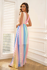 Surplice Neck Sleeveless Maxi Dress - Ladyez