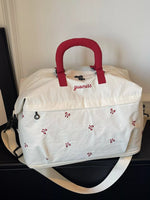 Bow Embroidered Travel Bag